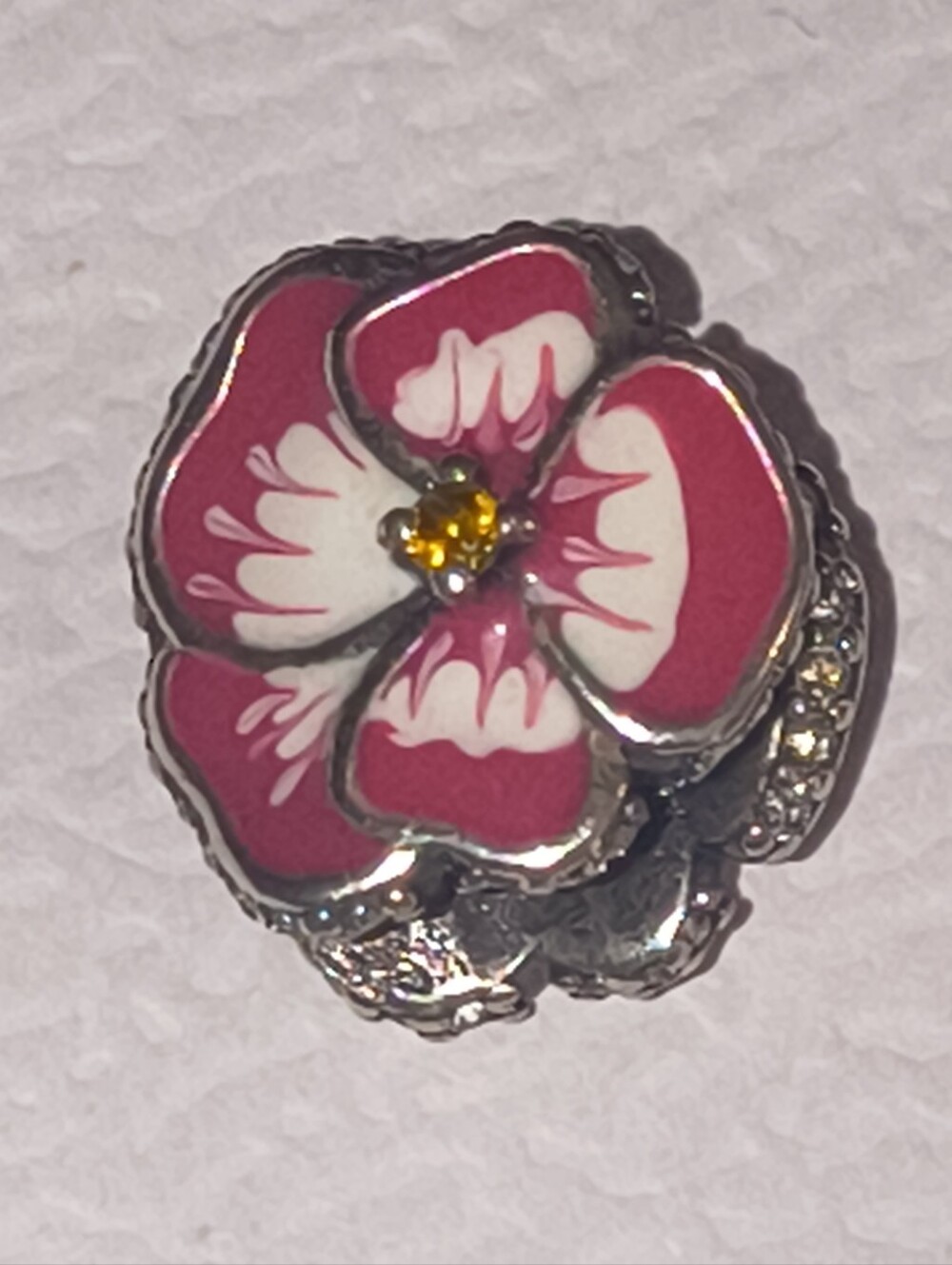 ✨Pandora Pink Flower Enamel Charm Spacer - Picture 3 of 5